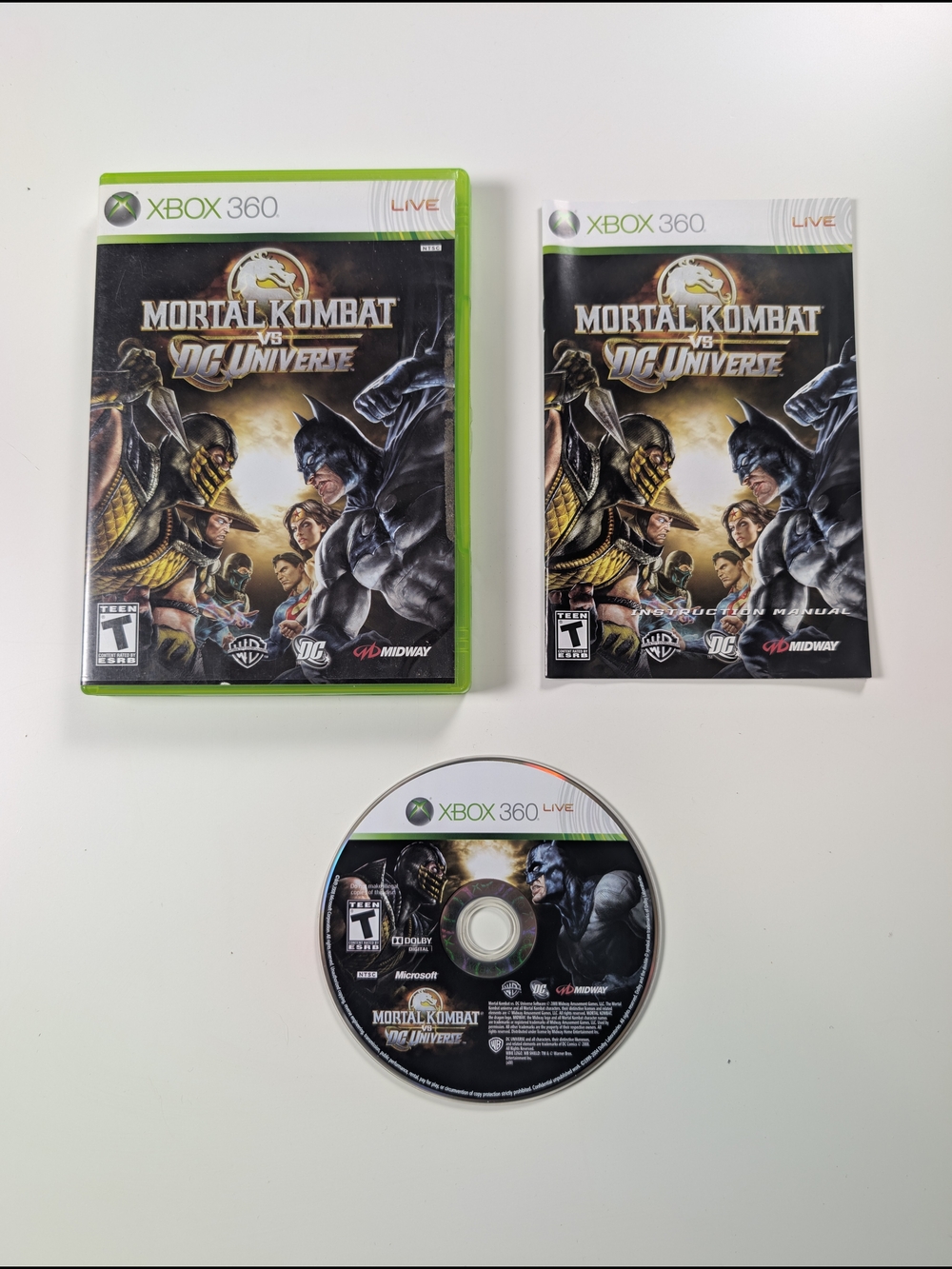 Mortal Kombat vs DC Universe Xbox 360 Game CIB Complete With Manual